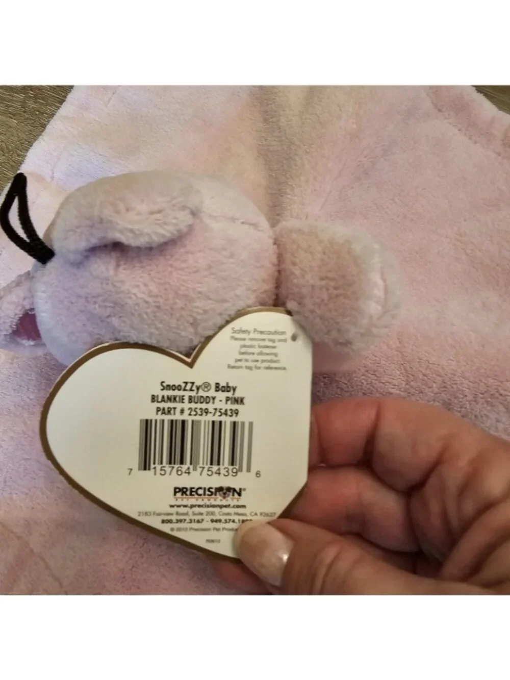 Precision Snoozzy Pet Puppy Dog Pink Buddy Lovey Blanket Soothing NEW Doggie